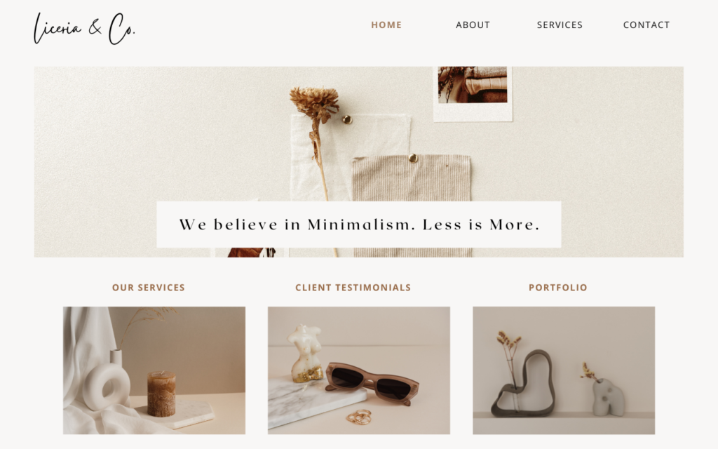 We believe in Minimalism. Less is Morel